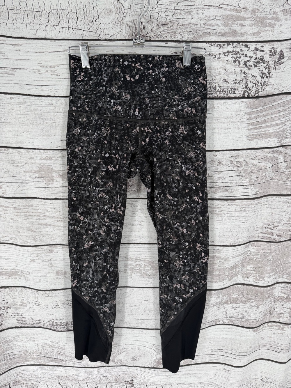 lululemon athletica Black Floral High-Rise Leggings